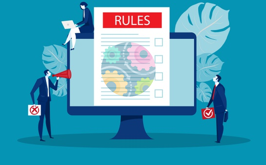A business rule defines or constrains some aspect of business. It may be expressed to specify an action to be taken when certain conditions are true or may be phrased so it can only resolve to either true or false.