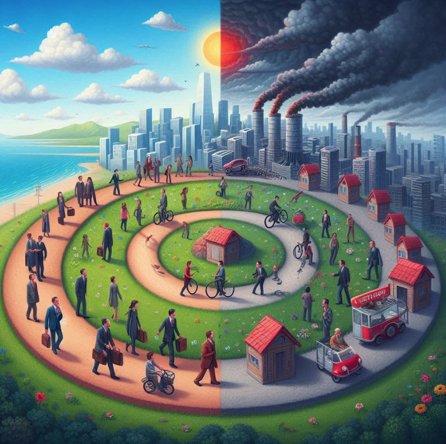 A virtuous circle (or virtuous cycle) has favorable results, and a vicious circle (or vicious cycle) has deleterious results.