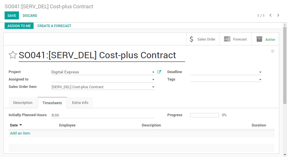 Sales and Invoice On Contracts