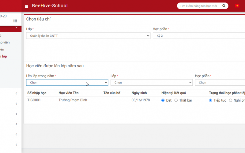 Sinh viên lên lớp