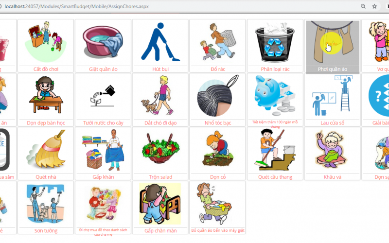 Đa dạng các công việc cho trẻ