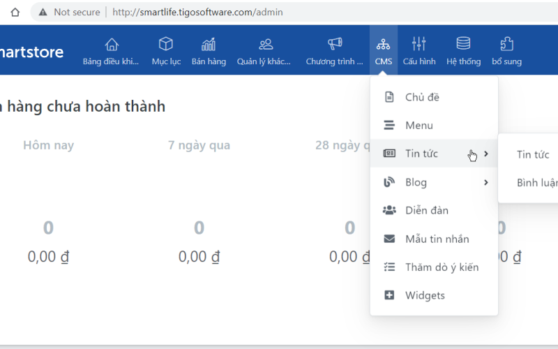 Quản trị nội dung CMS (tin tức, blog)