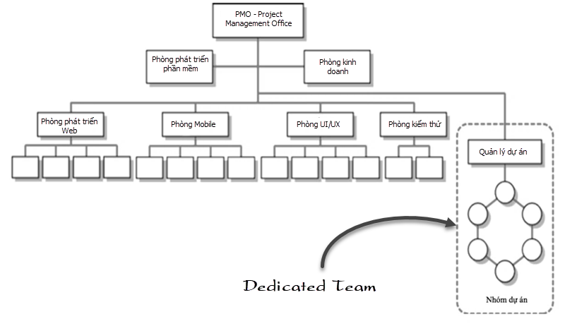 Mô hình phân cấp các phòng phát triển dự án phần mềm