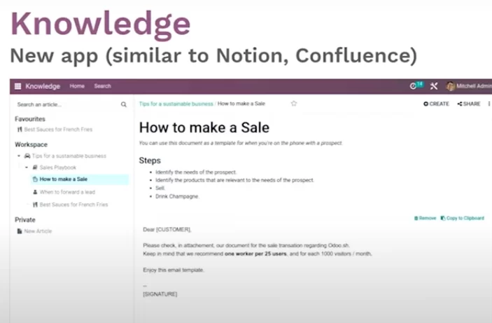 New Addition to the Odoo Ecosystem: Knowledge App
